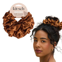 Thumbnail for Image 27 of Camel for the product Kitsch Satin Scrunchies for Women