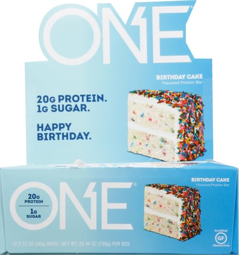 Image 2 of ONE Birthday Cake Protein Bars, 20g Protein, Gluten Free Snacks, 12 Count (2.12 oz) (Pack of 6)