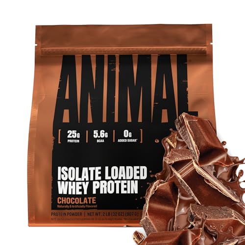Image 4 of Chocolate / 2 Pound (Pack of 1) for the product Animal Whey Isolate Protein Powder