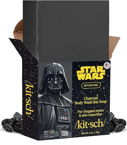 Image 1 of Default Title for the product Kitsch Darth Charcoal Soap Bar for Men and Women – 4 oz