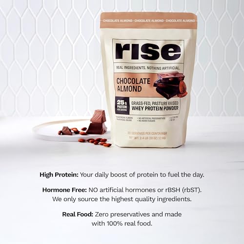 Image 4 of Rise Grass-Fed Whey Protein Powder - Chocolate | 25g Protein (Single Serving, 1 Pack)