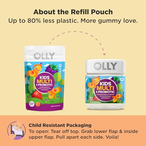 Image 5 of OLLY Kids Multi & Probiotic Gummy, Digestive Support - 120 Count Pouch