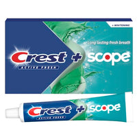 Thumbnail for Image 1 of 5.5 Ounce (Pack of 4) for the product Crest Plus Scope Active Fresh Toothpaste 5.5 oz Pack of 4