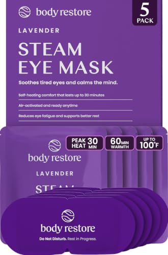 Image 4 of Lavender 5 Pack for the product Body Restore Heated Eye Mask Warm Compress for Dry Eyes