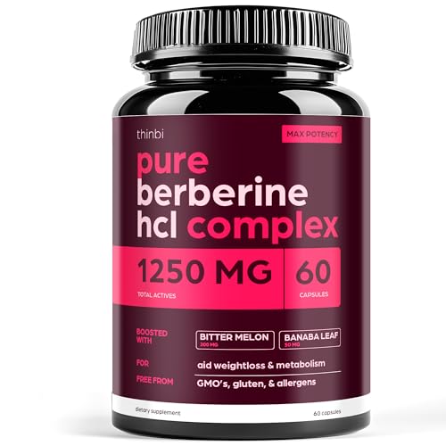 Image 1 of Default Title for the product THINBI Berberine HCl Capsules with Bitter Melon, 30 Servings