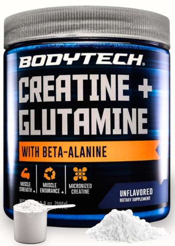 Image 1 of Default Title for the product BodyTech Creatine + Glutamine Powder, Unflavored, 10.8 Oz, 30 Servings