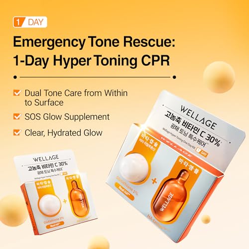 Image 4 of WELLAGE Hyper Toning One Day Kit 2ea, Vitamin C 30% and Glutathione