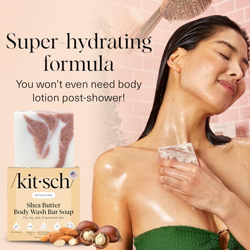 Image 3 of Kitsch Shea Butter Exfoliating Body Wash Bar Soap – 4 oz