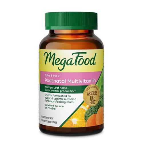 Image 1 of 120 Count (Pack of 1) for the product MegaFood Baby & Me 2 Postnatal Vitamins for Women with Moringa, 120 Tablets