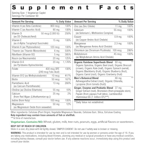 Image 2 of Rainbow Light Mens Multivitamin One + | 60 Caplets