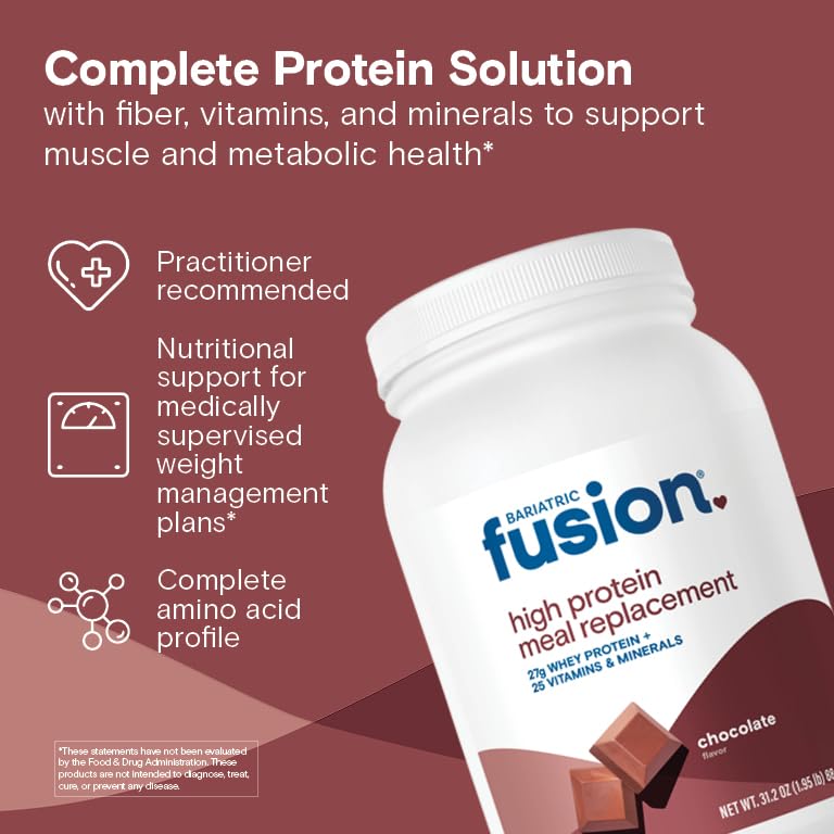 Image 2 of Bariatric Fusion High Protein Meal Replacement, Chocolate, 31.2 oz