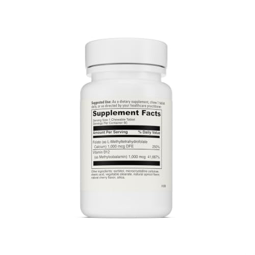 Image 2 of DAVINCI Labs Active Folate B12 Chewable, 60 Chewable Tablets