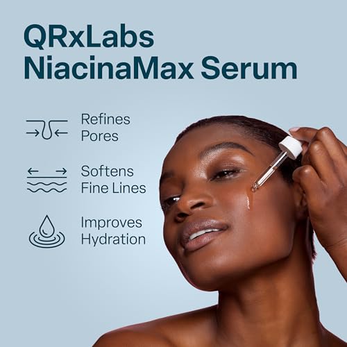 Image 2 of QRxLabs 10% Niacinamide Serum - Vitamin B5, Calendula, Tea Tree Oil - 2 oz