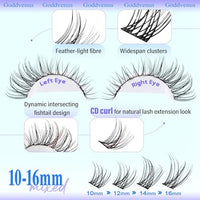 Thumbnail for Image 35 of Goddvenus Eyelash Extensions Wispy Natural DIY C Curl Individual Lashes Clusters