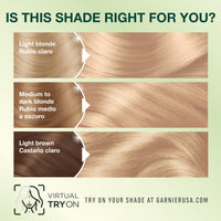 Thumbnail for Garnier Nutrisse Ultra Crème Hair Color, Permanent Hair Dye with 100% Gray Coverage, Vegan & Cruelty-Free, 100 Extra-Light Natural Blonde (Chamomile), 2 Count