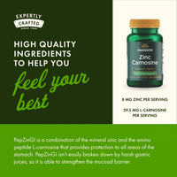 Thumbnail for Swanson Zinc Carnosine - Supports Healthy Stomach Mucosal Lining & Microbial Balance for Digestive Health* - Contains PepzinGI - Non-GMO - 60 Capsules
