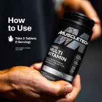 Thumbnail for MuscleTech Platinum Multivitamins for Men & Women - Multi-Vitamin Supplement for Immune Support - 18 Vitamins & Minerals, Vitamin A C D E B6 B12 - Daily Workout Supplements for Men - 90 Capsules