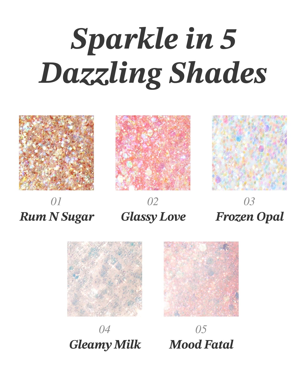 Glint Glitter Gel (Rum N Sugar, 0.13oz) - Multi-Use Body Makeup for Eyes, Cheeks, Body, and Hair by LG Beauty. Rich Pigment, Long-Lasting Sparkle/Glitter for Party, Festival.