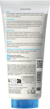 Thumbnail for La Roche-Posay Lipikar AP+ Gentle Foaming Moisturizing Wash, Shea Butter + Niacinamide + Glycerin, Moisturizing Body Wash & Face Wash For Dry Skin, National Eczema Association Accepted, Soap Free