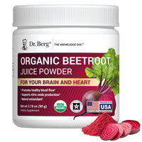 Thumbnail for Dr. Berg Raw Organic Beet Powder from Real Earth-Grown Beets – USDA Certified Organic Beet Root Powder to Support Nitric Oxide Levels, Energy, Blood Flow, & Heart Health* – 30 Servings