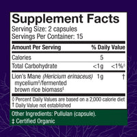 Thumbnail for Host Defense Mushrooms Lion's Mane - Brain Health Support Supplement for Focus & Memory Function - Immune & Nervous System Support Supplement- 30 Capsules