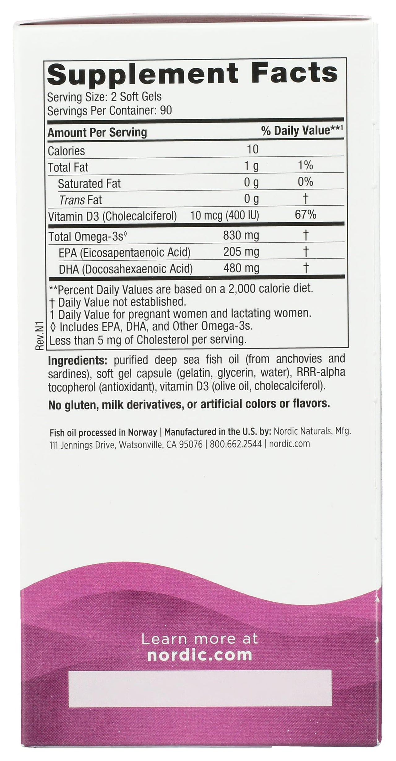 Nordic Naturals, Prenatal DHA, 180 Count