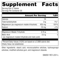 Thumbnail for Source Naturals Magnesium Malate, Supports Muscles and Energy Production* - 3,750 mg per Serving - 90 Vegetarian Tablets