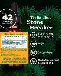 Thumbnail for Herb Pharm Stone Breaker Chanca Piedra Liquid Extract: Supports the Urinary System | Fast-Absorbing & Sugar-Free Tincture with Hydrangea, Juniper, & Burdock | Up to 14 Day Supply, 1 oz