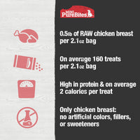 Thumbnail for PureBites Mini Chicken Breast Freeze Dried Dog Treats, 1 Ingredient, Made in USA, 2.1oz