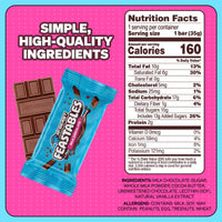 Thumbnail for MrBeast Feastables Milk Chocolate Bar, Full Size, 24 Count, Smooth & Creamy Milk Chocolate Candy, Fairtrade Cocoa, 1.24oz Each