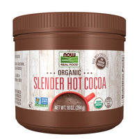 Thumbnail for NOW Foods, Organic Cocoa Lovers™ Slender Hot Cocoa, No Sugar Added, Certified Non-GMO, Kosher, 10-Ounce