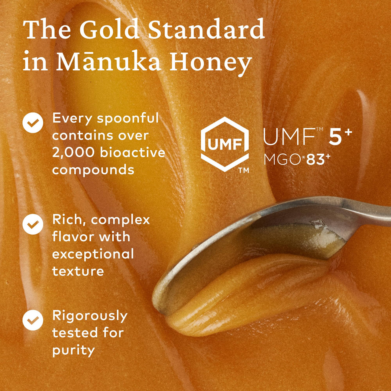 Comvita Manuka Honey UMF 5+ (MGO 83+) - Raw Manuka Honey New Zealand, Pure & Unpasteurized, Superfood for Immune Health, Use in Tea, Wild, Monofloral, Non-GMO - 250g (8.8 oz)