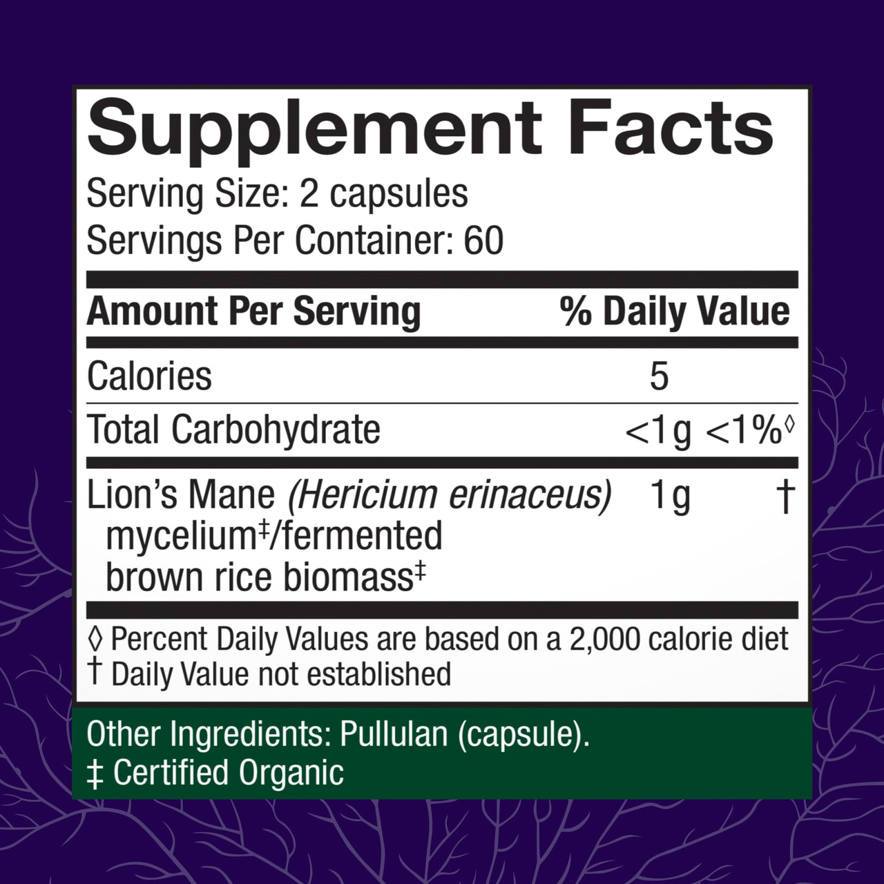 Host Defense Mushrooms Lion's Mane - Supplement Capsules for Brain Health Support - Mushroom Support for Focus & Memory Function - Immune & Nervous System Supplement - 120 Capsules
