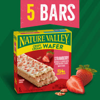 Thumbnail for Nature Valley Crispy Creamy Wafer Bars, Strawberry, Whole Grain, 5 Bars, 6.5 oz