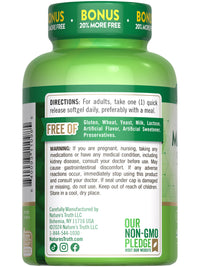 Thumbnail for Nature's Truth Magnesium | 400mg | 72 Softgels | Value Size | Extra Strength | from Magnesium Oxide | Non-GMO and Gluten Free Supplement