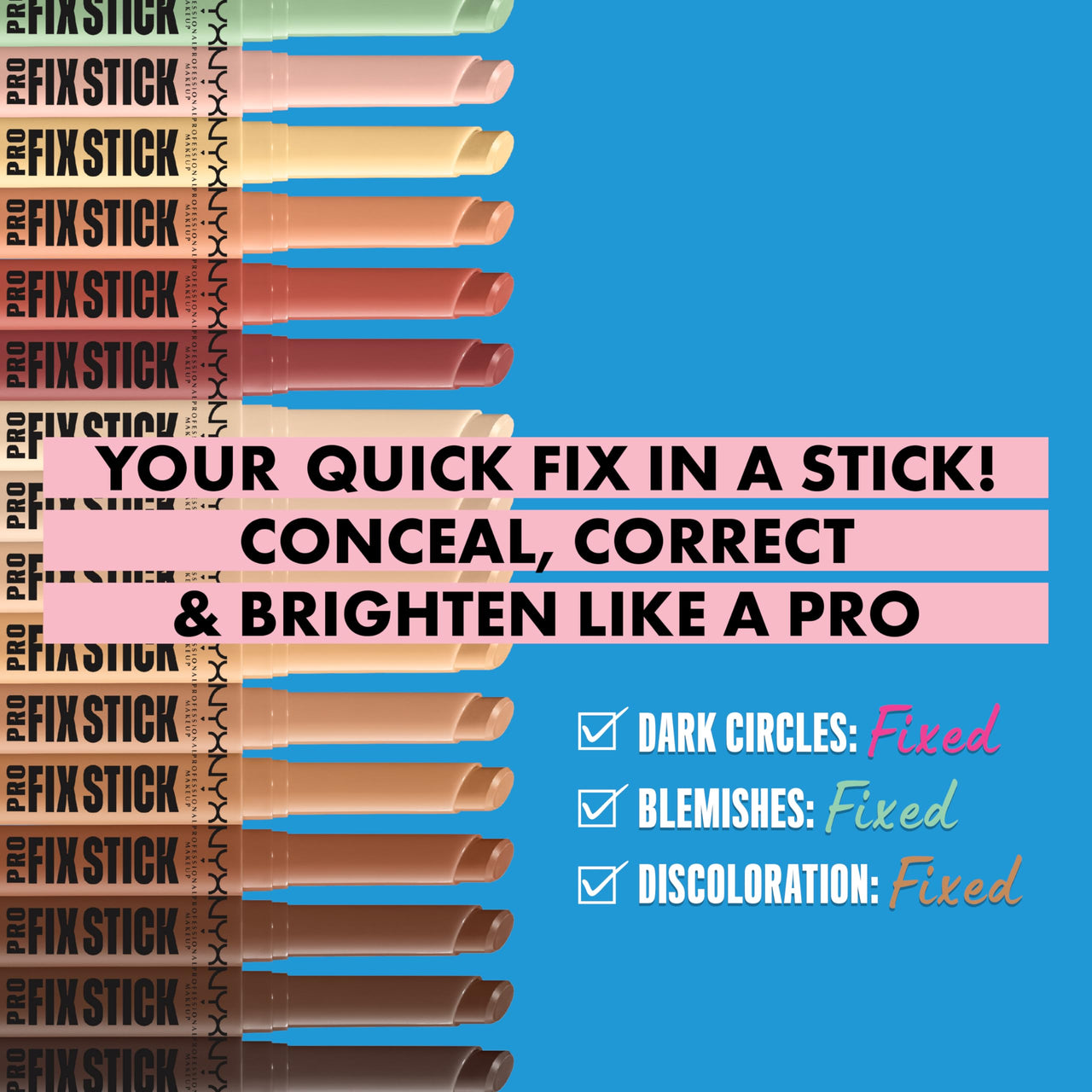 NYX PROFESSIONAL MAKEUP Pro Fix Stick Correcting Concealer, Buildable Medium Coverage Concealer Stick - Cinnamon