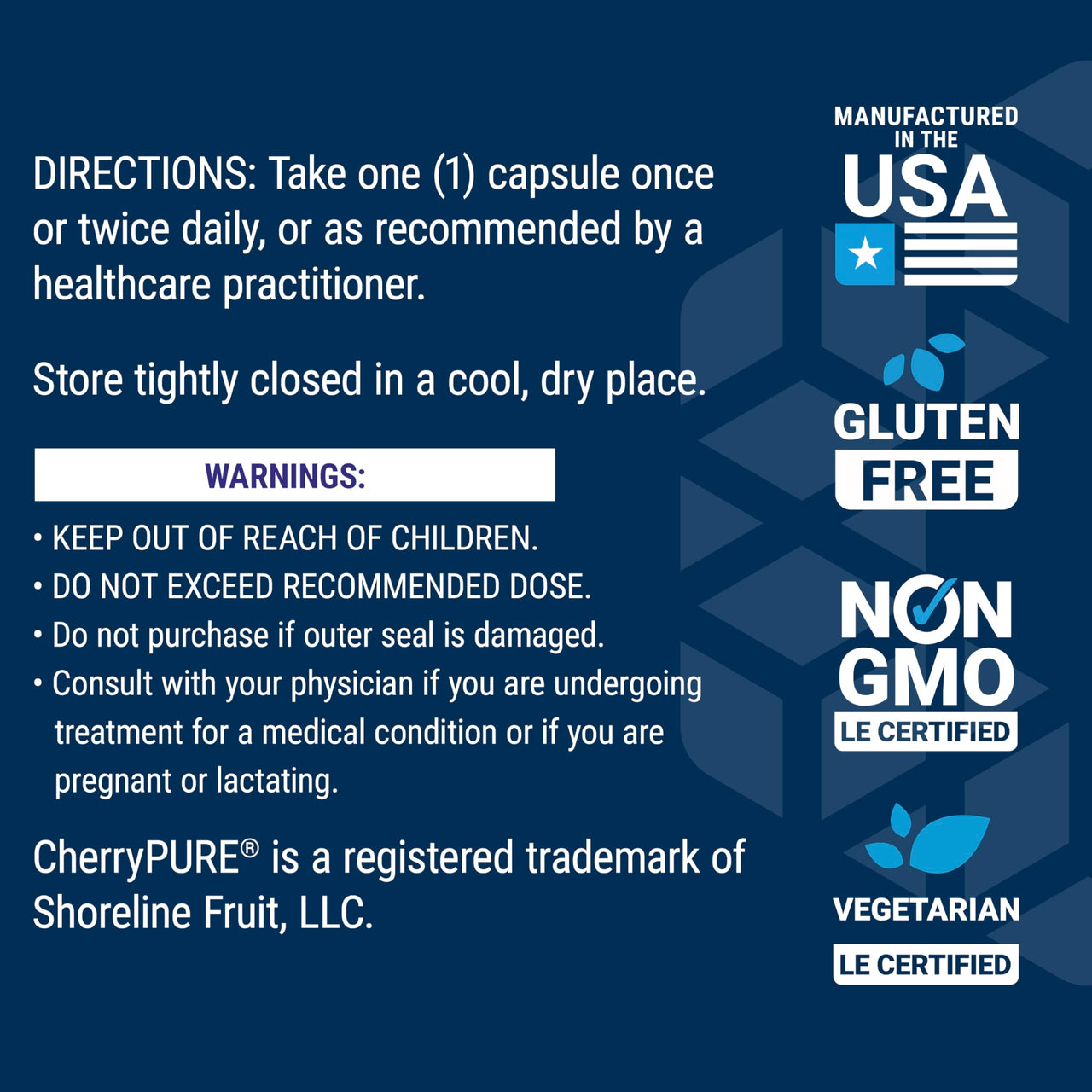Life Extension Tart Cherry with CherryPURE®, anthocyanins, oxidative Stress, Muscle Recovery, Exercise Support, Muscle Comfort, Vegetarian, Gluten-Free, Non-GMO, 60 Capsules