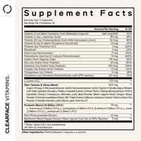 Thumbnail for Codeage Clearface Pantothenic Acid, Niacin Supplement, Vitamins A, C, D3, E, Probiotics, Zinc, Riboflavin, Thiamin, L-Lysine HCL & Omega-3, Niacinamide, Skin Botanical Blend - Non-GMO - 90 Capsules