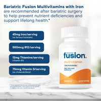 Thumbnail for Bariatric Fusion One Per Day Bariatric Multivitamin with Iron | Easy to Swallow Capsule | Vitamin for Bariatric Surgery Patients | Gastric Bypass and Sleeve Gastrectomy | 30 Count | 1 Month Supply