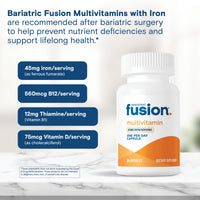 Thumbnail for Bariatric Fusion One Per Day Bariatric Multivitamin with Iron | Easy to Swallow Capsule | Vitamin for Bariatric Surgery Patients | Gastric Bypass and Sleeve Gastrectomy | 30 Count | 1 Month Supply