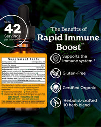 Thumbnail for Herb Pharm Organic Rapid Immune Boost: Fast-Absorbing Tincture for Adults, Echinacea Tincture with Goldenseal, Ginger Extract & Elderberry, Immune Support Supplement & Wellness Aid, 1 Oz