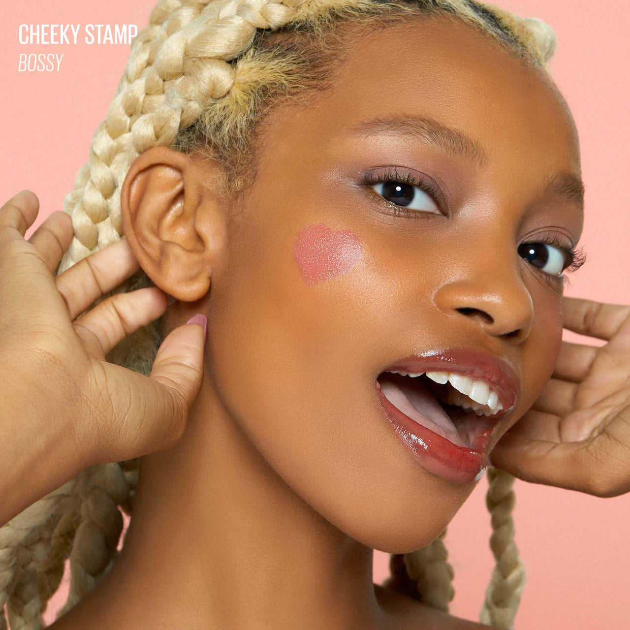 KAJA Blusher - Cheeky Stamp 03 Bossy | Kbeauty, Cute Makeup, Buildable & Blendable Shade with Heart-shaped Applicator, Sunkissed Finish, Travel size, Hygienic, Portable, Korean Makeup, 0.17 Oz