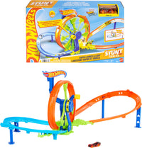 Thumbnail for Hot Wheels Toy Car Track Set, Launch and Loop Playset & 1:64 Scale Die-Cast Vehicle, Crash Area on Figure 8 Track with Loop-Kicker Booster