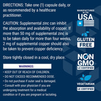 Thumbnail for Life Extension Zinc Caps, zinc 50 mg, zinc Citrate, Support The Body's Immune defenses, Ultra-absorbable, Vegetarian, Non-GMO, Gluten-Free, 90 Vegetarian Capsules