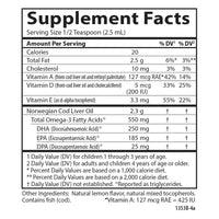 Thumbnail for Carlson - Kid's Cod Liver Oil, 550 mg Omega-3s, Vitamins A & D3, Wild Norwegian, Lemon, 250 mL