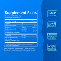 Thumbnail for Nello Supercalm Powdered Drink Mix, Cortisol Reducer and Sleep Aid Supplement, L Theanine, Ksm-66 Ashwagandha, Magnesium Glycinate, Vitamin D 3, No Sugar, Non GMO, On The Go, 20 Ct, Raspberry Lemonade