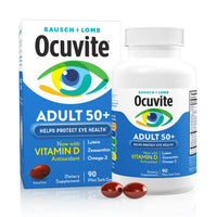 Thumbnail for Ocuvite 50+ Eye Vitamin & Mineral Supplement, Multivitamin for Vision & Ocular Health with Omega-3, Zinc, Vitamins C & E, Lutein & Zeaxanthin, Zinc Supplements for Women and Men, 90 Softgels