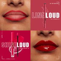Thumbnail for NYX PROFESSIONAL MAKEUP Line Loud Lip Liner, Longwear and Pigmented Lip Pencil with Jojoba Oil & Vitamin E - On A Mission (Blue Red)