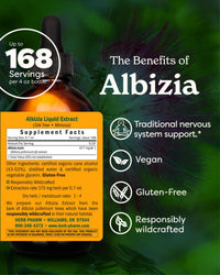 Thumbnail for Herb Pharm Albizia Liquid Extract for Calm Mind & Nervous System Support, Vegan Albizia Bark Tincture, Herbal Support for Emotional Wellness, Non-GMO, Gluten-Free, Up to ~12 Week Supply, 4 oz*
