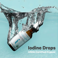 Thumbnail for Codeage USDA Organic Iodine Drops – 250 Mcg - 1+ Year Supply - Liquid Iodine Supplement – Iodine Drops Solution - Pure, Clear Iodine - Vegan Iodine Liquid Drop - 2 fl oz - (2 Pack)
